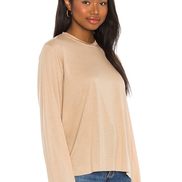 Lovers + Friends Easy Long Sleeve Tan Tee Size M - Picture 4 of 4